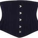 Cincnher Women's Waspie Corset Underbust Waist Training Steel Boned Corset, 7XL