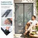 Magnetic Mesh Screen Door Curtain for Summer,38" W x 79" H, Breathable Net Cover with Self-Sealing Magnets, Gray (Summer Gray, Fit Door 36"x78")