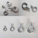 5/16" x 13/16" Galvanized Steel Eye Bolts,Eye Bolts for Rigging, Anchoring, and Construction - 300 lbs Working Load Limit, Pack of 10(M8*20)