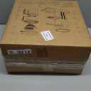 Bamodi Bamboo Bathroom Decor Set - 5-Piece Aesthetic Decorative Accessories for Restroom - 7x2.5X.2.5-Inch Set Includes Toiletry Box, Toothbrush Holder, Liquid Soap Dispenser, and Wooden Towel Tray