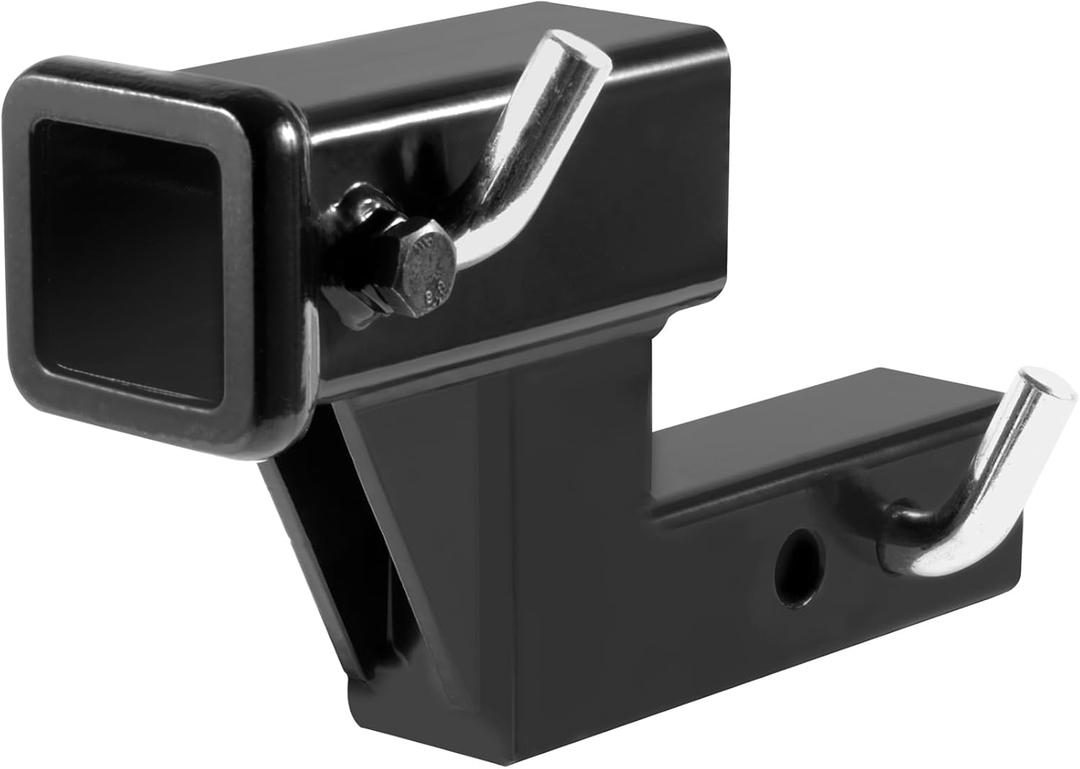 VEVOR Trailer Hitch Riser, for 2" Receiver with 4" Rise/Drop, Trailer Receiver Hitch Extender Extension Adapter, 5-1/4" and 6-3/4" Extension Length, 4000 lbs Towing Capacity, Hitch Pin Included, Black