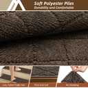 COSY HOMEER Stair Treads for Wooden Steps 11"x30" Washable Indoor Carpet Stair Treads Non Slip Soft Polyester Stair Carpet Tread Reusable Stair Runner Rugs for Kids, Elders,Pets,Brown,15pcs