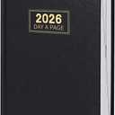 Daily Planner 2026 - Daily Planner 2026 One Page Per Day, Full Page Per Day, Jan 2026 - Dec 2026, 5.8" x 8.4", Agenda for 365 Days (New, Black)