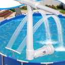 POOLHOUR 2025 Height Upgrade Pool Fountain - Dual Spray High-Pressure Adjustable Waterfall Sprinkler Cooler for Above-Ground & Inground, 360° Cooling Jet & Relaxation Features, White, Pack 2