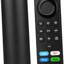 Replacement Firestick Remote Control Fit for Fire Smart TV Stick Lite/4K/4K MAX/4K Plus/HD, Smart TV 3rd Gen/TV Cube(1st/2nd/3rd Gen)/TVs Stick(2nd/3rd Gen) with Voice Controller Green hulu Button (black)