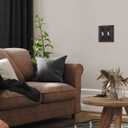 Metal Wall Plates, Switch Plates and Outlet Covers, Decorative Pearl Design (2 Toggle 2PK, Aged Bronze, Midsize)