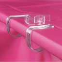 Fun Express Clear Plastic Tablecloth Clips for Party & Event Supplies Bulk 72 Pack, Wedding Reception or Graduation