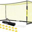 Soccer Goal 126 ft /167 ft Portable Soccer Goals Net for Backyard | Quick Setup Training Equipment, with Carry Bag, 4 Ground Nails, 12 Training Cones