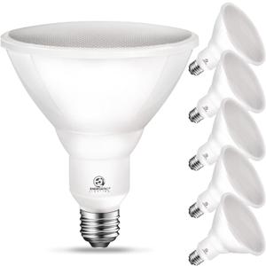Energetic PAR38 LED Flood Outdoor Light Bulb, 5000K Daylight, 90 Watt Equivalent (11W), Wet Rated, 900LM, E26 Base, Non-Dimmable, 6 Pack