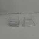 3-Tier Corner Shelf Counter and Cabinet Organizer - Steel Metal Wire - Rust Resistant - Plates, Dishes, Cabinet & Pantry Organizer - Kitchen Organization (10 x 7.5 Inch)(Black) (White)