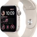 Apple Watch SE (2nd Gen) [GPS 44mm] Smart Watch w/Starlight Aluminum Case & Starlight Sport Band - M/L. Fitness & Sleep Tracker, Crash Detection, Heart Rate Monitor, Retina Display, Water Resistant