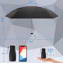 Windproof Mini Travel Folding Umbrella - UPF 50+ Sun & Rain Protection, Small Compact Lightweight Design Fits in Pocket or Bag, Eco-Friendly Fabric Wallet Umbrella for Commuter, Men Women Boys Girls