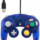 Arrocent GC Controller, Replacement for Gamecube Controller, Compatible with Wired USB Game Cube Controller/PC Windows 7 8 10 (ClearBlue)