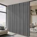 MIULEE 100% Blackout Room Divider Curtains, Extra Wide Ceiling Panel Sound Proof Thermal Insulated Privacy Drapes for Living Room Bedroom Patio, Ceiling Track, W100 x L84 Inch, Gray, 1 Panel (Grey)