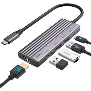 USB C Hub, 5-in-1 USB C Multi-Port Adapter for MacBook Pro,USB C to HDMI Hub dongle, with 4K HDMI,100W PD, 3*USB 3.0, C Adapter Compatible with iPhone 15/MacBook Air/iMac/Dell/Acer/HP/ASUS,Tablet