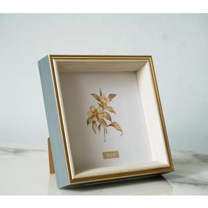 5x5 Blue Beige Square Picture Frame, 5x5 Resin Photo Frame, Wall and Desktop Display Picture Frame, Plexiglass