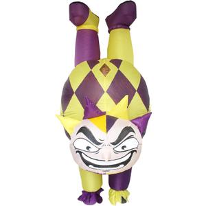 Inflatable Handstand Costume for Adults Halloween Funny Blow-Up Costume (Red)