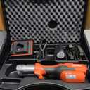 RIDGID 72553 Model RP 115 Mini Press Tool and Battery Kit with 1/2" to 3/4" ProPress Press Tool Jaws, 2V Li/Ion Battery, 12V Charger, and Carrying Case , Red