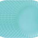 TP 8 inch Plates Set of 8, Melamine Round Plates for Salad Appetizer Dinner Lunch, Dessert Dishes for Indoors and Outdoors, Teal