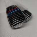 1 Pair Front Kidney Grille Grill Compatible with BMW 06-10 E92 07-10 E93 08-13 3 Series 328i 335i 2 Door (Glossy Black M-color)