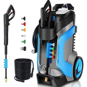 Electric Pressure Washer 4500PSI 4.0GPM Power Washers with Pressure Hose 33FT, Power Sprayers High Pressure with 1/4" QC Compatible Surface Cleaner Powerwashers for Home Cars Driveways, Blue
