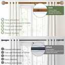 2 Pack Wood Curtain Rods 18 to 60 Inch,1 Inch Boho Adjustable Curtain Rod,Imitation Wood Grain Leaf Window Curtains Rods,Farmhouse Rustic Heavy Duty Drapery Poles,Brown Drapery Rod Set 18-60"