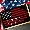 2 x 12 Pcs American Flag Stencils, We The People Flag Stencil Sunflower Eagle Mountain Bear Deer 1776 American Flag Templates for Painting on Wood Walls Fabric (Medium)