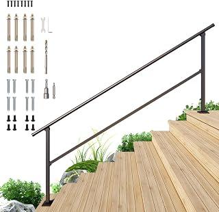 DIYHD 9 Step Handrail, Black Iron Stair Railing, Outdoor Indoor, 1 Pack
Black Powder Coated Rust Protection, Ideal for outdoor porch, Deck, Indoor stairways, Heavy Duty Carbon Steel Construction