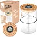 Cozy Bread Digital Sourdough Starter Jar  34oz Glass Fermentation Jar with Digital Temperature & Humidity Sensor | Perfect for Growing Sourdough Starter | USA Brand