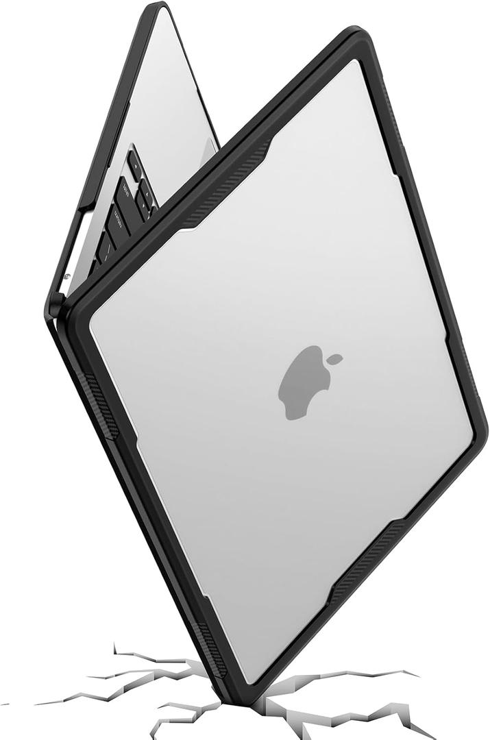 BlueSwan Ultimate Protection Case for MacBook Air 13, M4 M3 M2 2025-2022 A3240 A3113 A2681 [Thickened Edge, Heavy Sturdy TPU Bumper] Matte Hard Shell, Solid Protective Case for MacBook Air 13.6