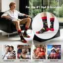 BISOUSOX Funny Socks for Men, Crazy Novelty Mens Dress Socks, Silly Funky Birthday & Father's Day Socks Size 8-12 (Black)
