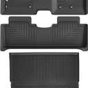 Floor Mats & Cargo Liner for 2023 2024 2025 Nissan Ariya,1st 2nd Row with Trunk Mat,TPE All Weather Protection Slush Floor Liner Black