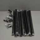 Curtain Rods for Windows 120 to 170 Inches Long, Adjustable 1 Inch Black Curtain Rod for Outdoor Indoor, Modern Heavy Duty Drapery Rod, Ceiling Mount 14ft Room Divider, All Metal, Easy Install