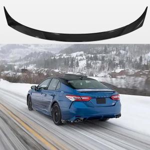 Spoiler for Camry 2018-2023 Without Drilling ABS Rear Trunk Spoiler Wing Compatibble with Camry SE XSE L LE XLE Hybrid (Glossy Black)