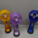 Battery Powered Water Misting Fan Handheld Outdoors Personal Spray Fans - Set of 3 (Blue/Purple/Yellow)