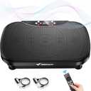 MERACH Vibration Plate Exercise Machine, Vibration Plate for Lymphatic Drainage Weight Loss, Vibrating Plate Exercise Machine with Bluetooth and LED Display, Workout Equipment for Women Men Home (Black)