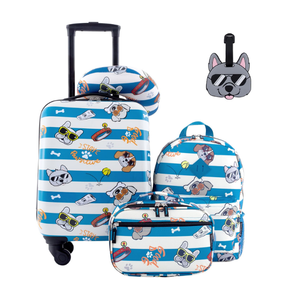 Travelers Club 5 Piece Kids' Luggage Set, Cool Dog
