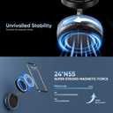 Vacuum Suction Phone Holder Magnet, 360 Adjustable Foldable Portable Vacuum Magnetic Phone Mount Stand (Black)