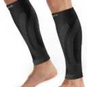 CAMBIVO 3 Pairs Calf Compression Sleeve for Women Men, Leg Support for Shin Splints (XX-Large, Black)