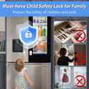 Fingerprint Fridge Lock,Child Proof Refrigerator Lock for Kids with Sticky Adhesive Pads,Cabinet Locks Baby Proofing for Fridge Cabinet Drawer Door Window Toilet