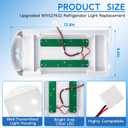 Upgraded W11527432 Refrigerator Led Light Replacement Fit for Whirlpool Maytag Amana Fridge, Refrigerator Light Assy Module Replaces W11387579 W11333374 W11042554 WRF555SDFZ11 WRX735SDHZ02