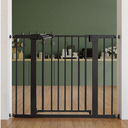 Babelio Baby Gate for Doorways and Stairs, 26-40" Auto Close Dog Gate, PressGuard C5, Easy-Install Pressure Mounted Satey Door, No Drilling Safety Gate for Child and Pets, Black