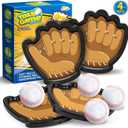 SpringFlower 4 Pack Catch and Toss Ball Game,Toddler Baseball Catch and Toss Ball Set,Outdoor Sport Yard Beach Pool Game Toy,Boys & Girls Toy for Kids Toddlers, Fun Idea Gift for Kids