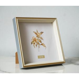 7x7 Blue Beige Square Picture Frame, 7x7 Resin Photo Frame, Wall and Desktop Display Picture Frame, Plexiglass