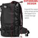 YOUMIAN Large Capacity For Travel Hiking Sports Carry On Backpack Durable Convertible Duffle Bag Laptop airplane (black, 60L-Large)