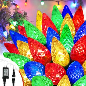 Upgraded 250 LED C6 Connectable Christmas String Lights Multicolor, 82FT Waterproof Christmas Twinkle Light Outdoor, Plug in Fairy Lights Indoor with 13 Modes & Timer for Christmas Tree Decorations