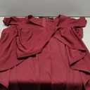 Miusol Women's Deep V-Neck Ruffle Split Evening Prom Long Dress, Size Large