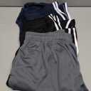 Real Essentials 3 Pack: Men's Mesh Open Bottom Sweatpants Gym Active Athletic Workout Casual Pants with Pockets- XL, Black, Blue, Gray