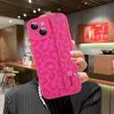 MOWIME Compatible with iPhone 17 Pro Max Case with Finger Strap, Cheetah Print Shockproof Soft TPU Protective Cover for Women Girls, Slim Anti Scratch Case for iPhone 17 Pro Max 6.9 Inch, Hot Pink