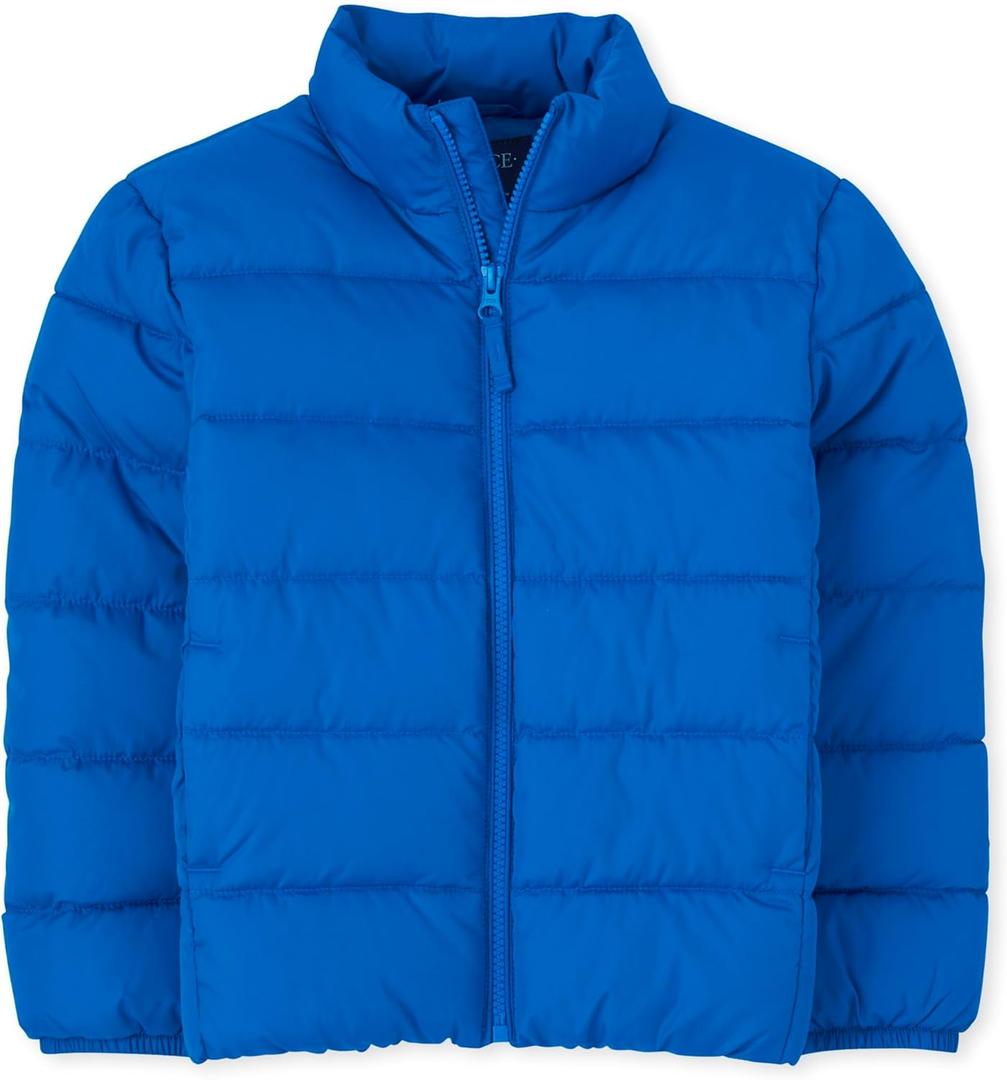 The Children's Place boys Medium Weight Puffer Jacket, Wind, Water-resistant (3X-Large, Blue)